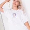 Daisy Street Relaxed T-Shirt with Aquarius Print-Women T-Shirts