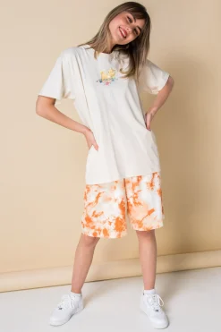 Daisy Street Relaxed T-Shirt with Cute Cat Print-Women T-Shirts