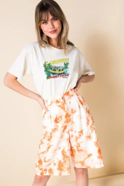 Daisy Street Relaxed T-Shirt with I Survived Print-Women T-Shirts