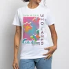 Daisy Street Relaxed T-Shirt with Living Life Print-Women T-Shirts