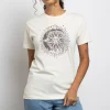 Daisy Street Relaxed T-Shirt with Venice Sun and Moon Graphic-Women T-Shirts