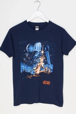 Daisy Street Relaxed T-Shirt with Throwback Star Wars Print-Women T-Shirts