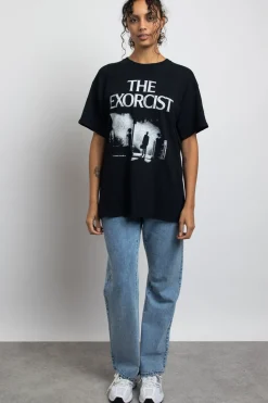 Daisy Street Relaxed T-Shirt with The Exorcist Graphic-Women Tops | T-Shirts