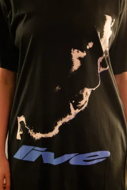 Daisy Street Relaxed T-Shirt with Post Malone Print-Women T-Shirts