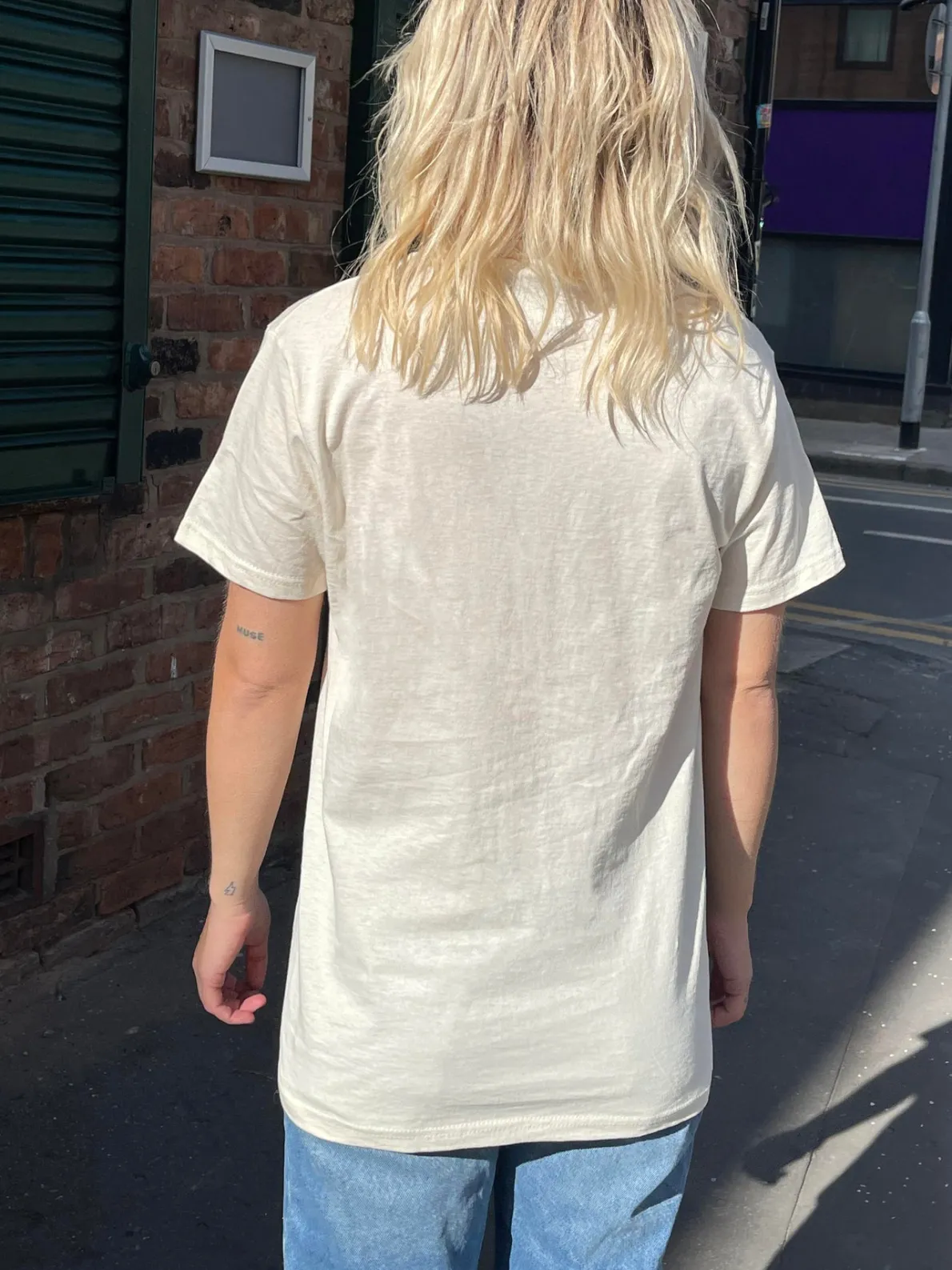 Daisy Street Relaxed T-Shirt with Trippy Mushroom Graphic-Women T-Shirts