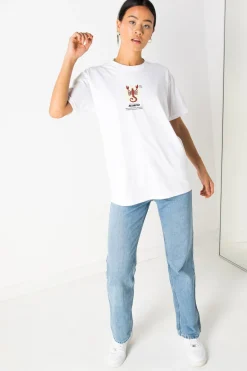 Daisy Street Relaxed T-Shirt with Scorpio Print-Women T-Shirts