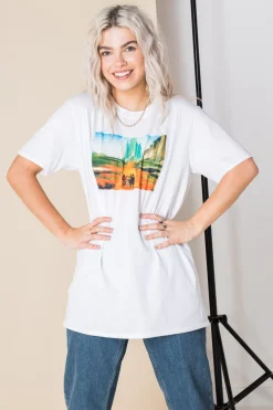 Daisy Street Relaxed T-Shirt with Wizard of Oz Print-Women T-Shirts
