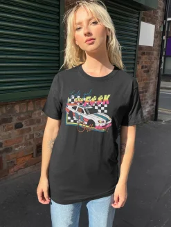 Daisy Street Relaxed T-Shirt with Let's Get Outta Here Print-Women T-Shirts