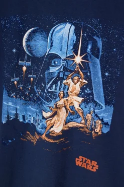 Daisy Street Relaxed T-Shirt with Throwback Star Wars Print-Women T-Shirts