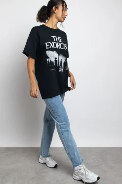 Daisy Street Relaxed T-Shirt with The Exorcist Graphic-Women Tops | T-Shirts