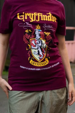Daisy Street Relaxed T-Shirt with Harry Potter Gryffindor Red-Women Tops | T-Shirts