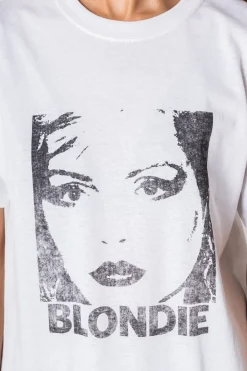 Daisy Street Relaxed T-Shirt with Blondie B&W Print-Women Band Tees | T-Shirts