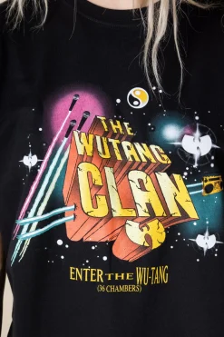 Daisy Street Relaxed T-Shirt with Wu-Tang Clan Print-Women Band Tees | T-Shirts