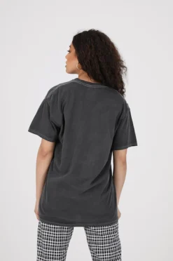 Daisy Street Relaxed T-Shirt with Born to Ride Bike Print-Women T-Shirts