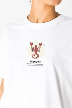 Daisy Street Relaxed T-Shirt with Scorpio Print-Women T-Shirts
