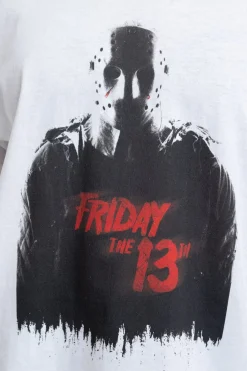 Daisy Street Relaxed T-Shirt with Friday The 13th Graphic-Women Tops | T-Shirts