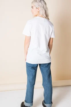 Daisy Street Relaxed T-Shirt with Vintage ET Print-Women T-Shirts