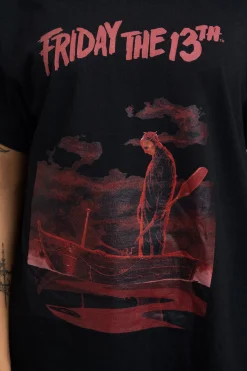 Daisy Street Relaxed T-Shirt with Friday The 13th Graphic-Women Tops | T-Shirts