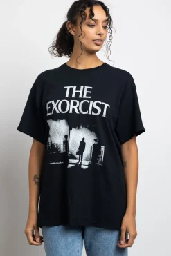 Daisy Street Relaxed T-Shirt with The Exorcist Graphic-Women Tops | T-Shirts