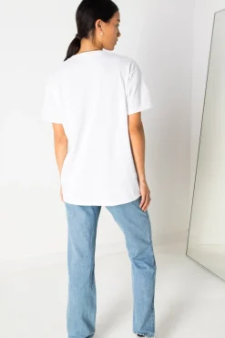 Daisy Street Relaxed T-Shirt with Capricorn Print-Women T-Shirts