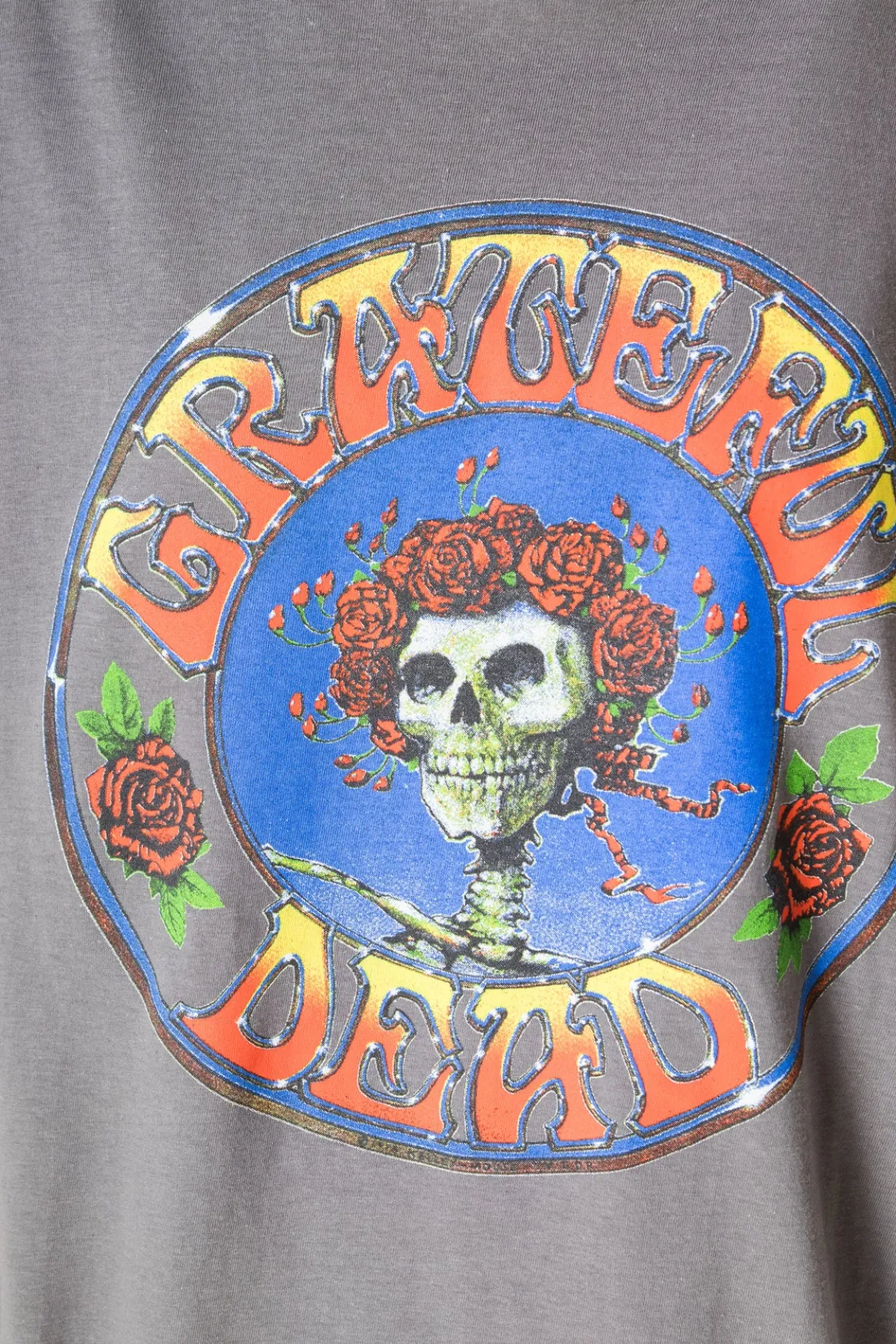 Daisy Street Relaxed T-Shirt with Grateful Dead Print-Women Band Tees