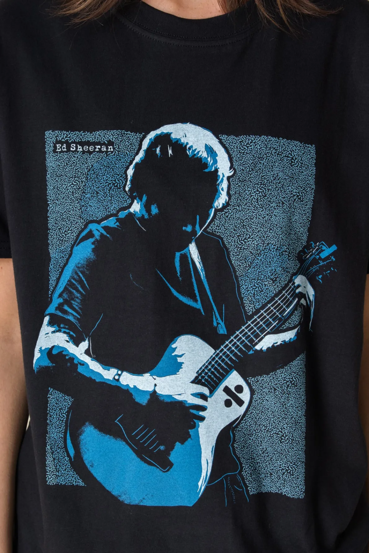 Daisy Street Relaxed T-Shirt with Ed Sheeran Print-Women Band Tees | T-Shirts