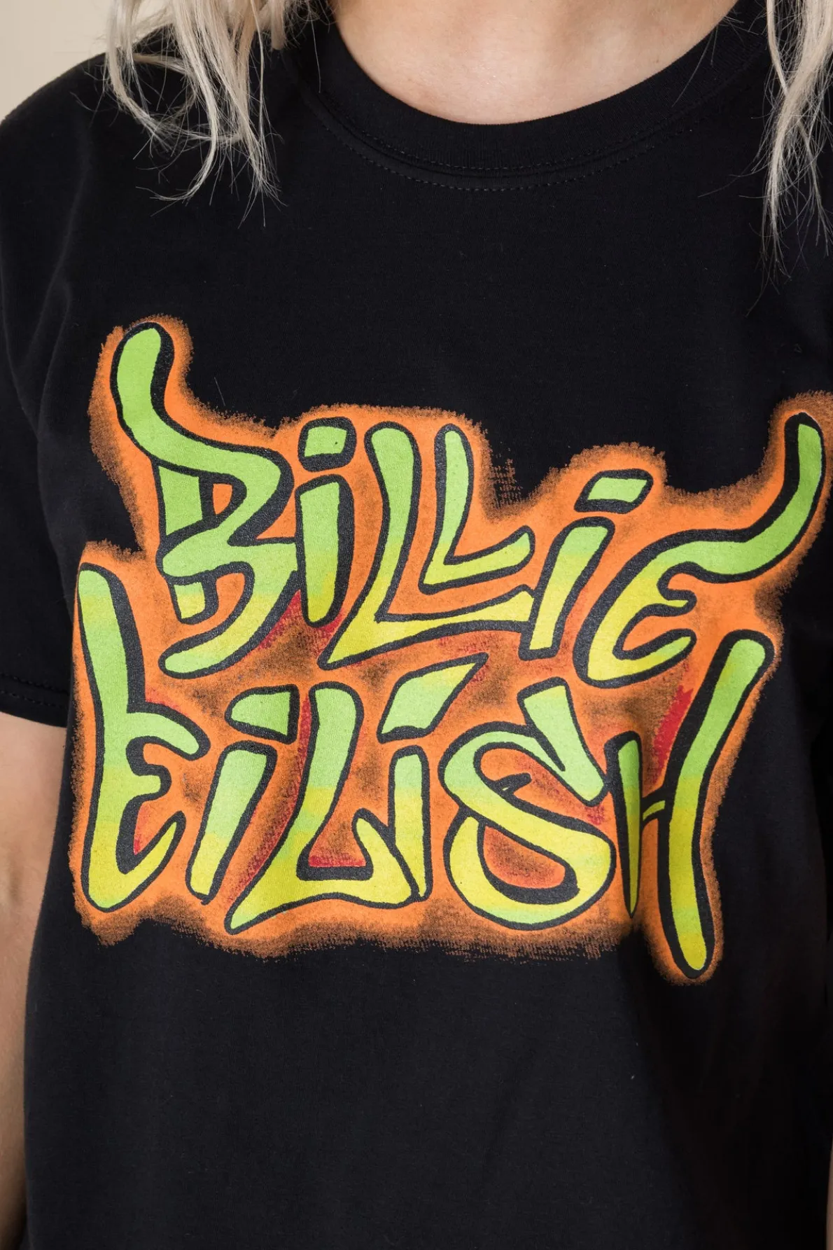 Daisy Street Relaxed T-Shirt with Billie Eilish Print-Women Band Tees | T-Shirts