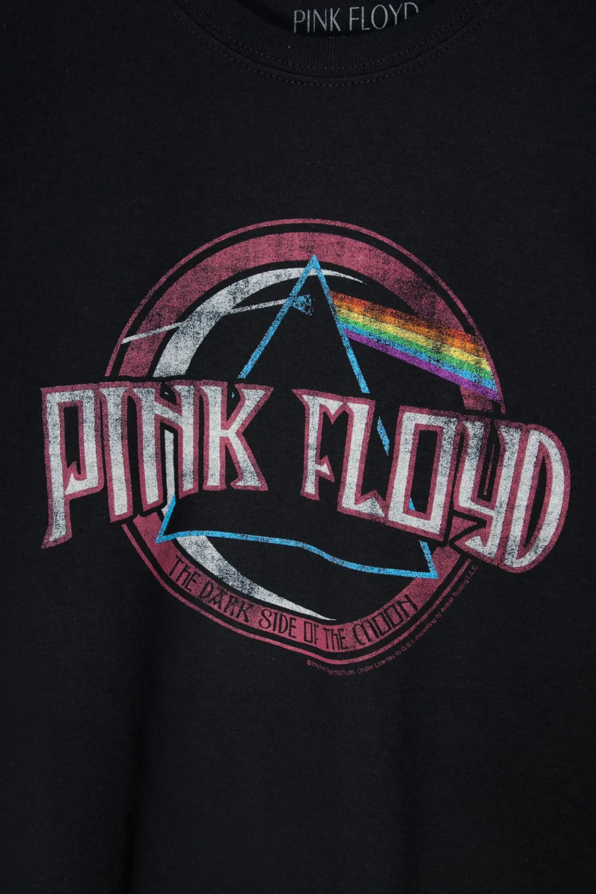 Daisy Street Relaxed T-Shirt with Pink Floyd Print-Women Band Tees | T-Shirts