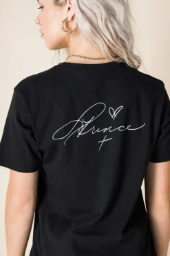 Daisy Street Relaxed T-Shirt with Prince Parade Print-Women Band Tees | T-Shirts