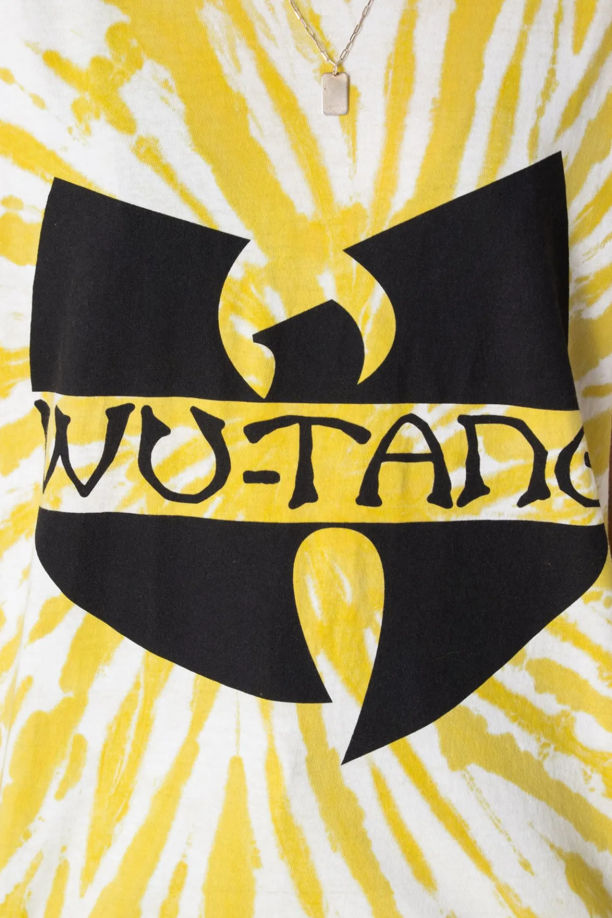 Daisy Street Relaxed Tie-Dye T-Shirt with Wu-Tang Print-Women Band Tees | T-Shirts