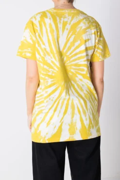 Daisy Street Relaxed Tie-Dye T-Shirt with Wu-Tang Print-Women Band Tees | T-Shirts