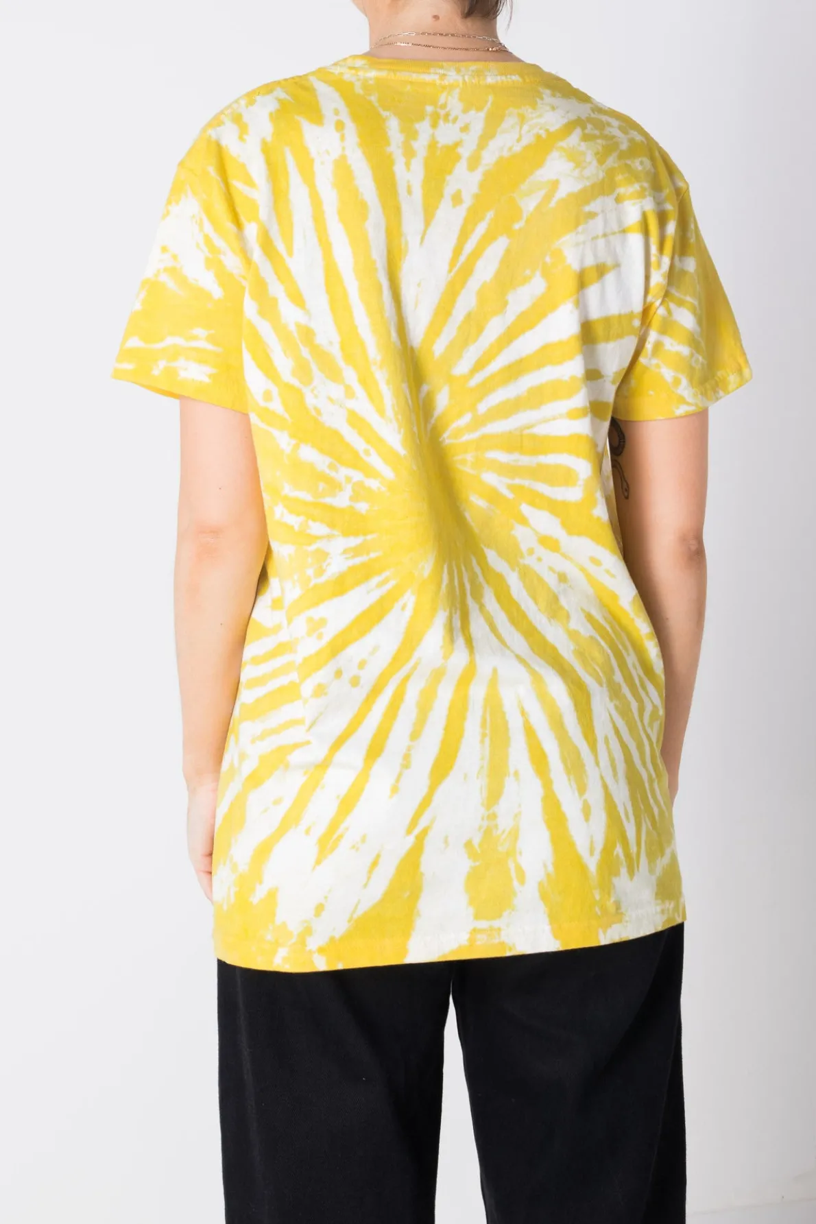 Daisy Street Relaxed Tie-Dye T-Shirt with Wu-Tang Print-Women Band Tees | T-Shirts