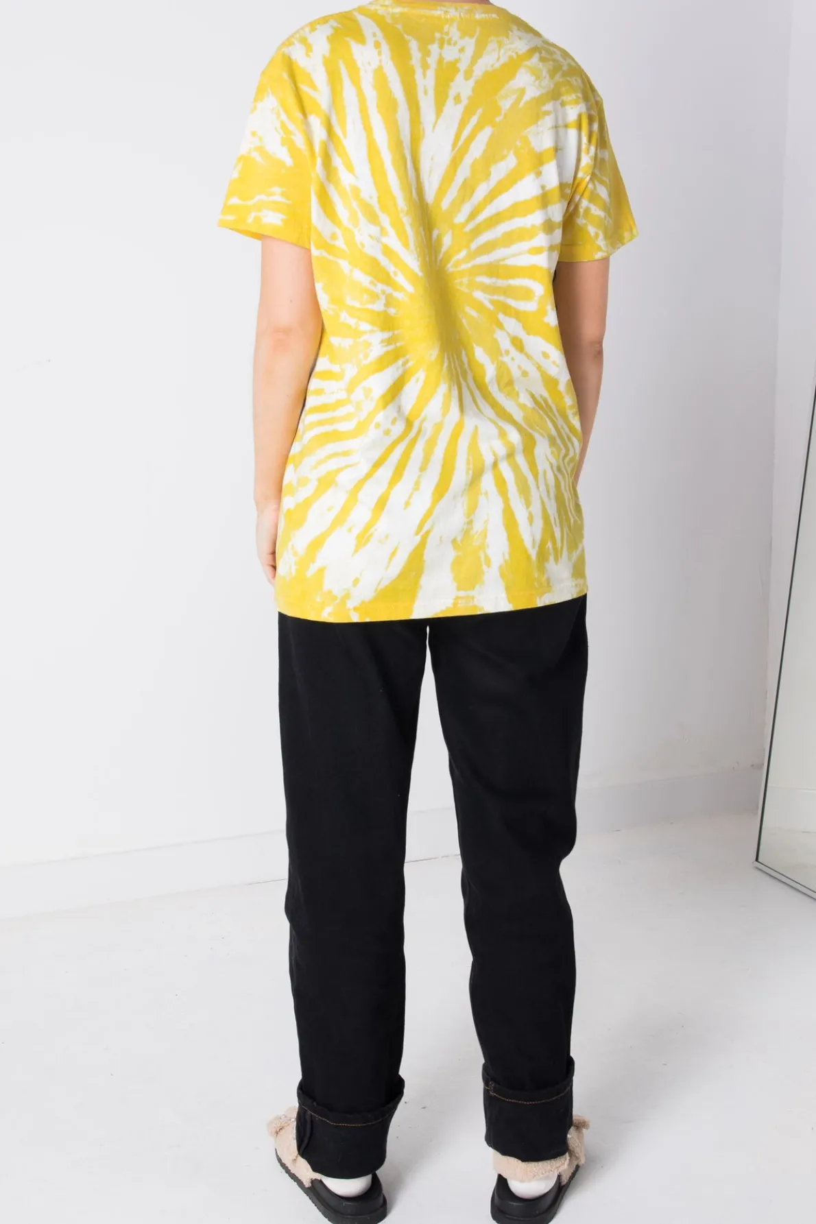 Daisy Street Relaxed Tie-Dye T-Shirt with Wu-Tang Print-Women Band Tees | T-Shirts