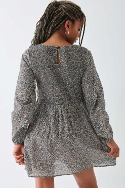 Daisy Street Shirred Alexis Mini Smock Dress-Women Dresses