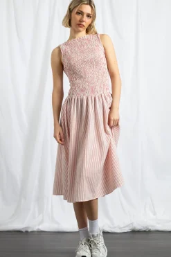 Daisy Street Shir Midaxi Dress With Dropped Waist-Women Dresses