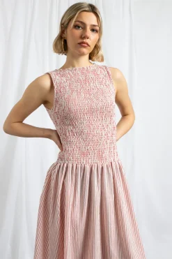 Daisy Street Shir Midaxi Dress With Dropped Waist-Women Dresses