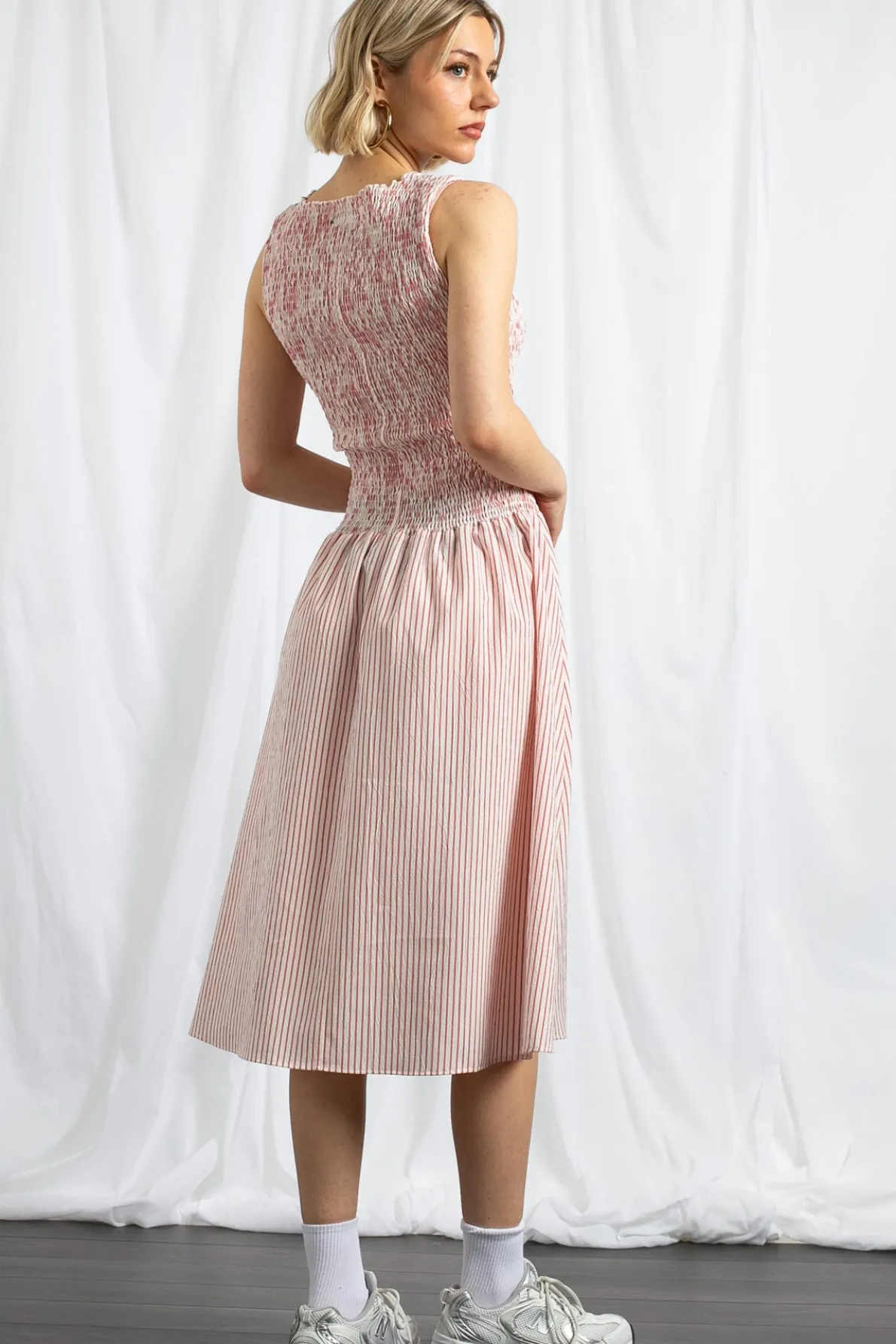Daisy Street Shir Midaxi Dress With Dropped Waist-Women Dresses