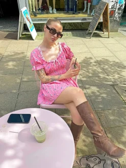 Daisy Street Shirred Milkmaid Playsuit-Women Dresses