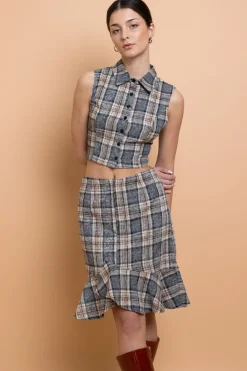 Daisy Street Sleeveless Fitted Shirt-Women Tops