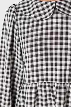 Daisy Street Smock Style Dress in and White Gingham-Women Dresses