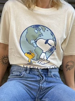 Daisy Street Snoopy Peanuts Tee-Women T-Shirts