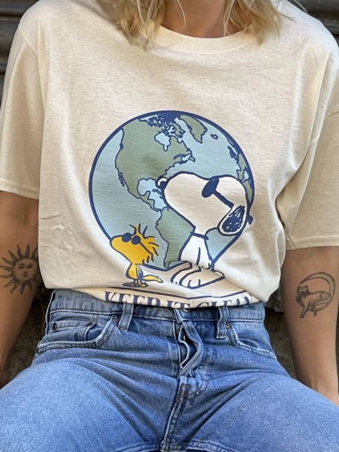 Daisy Street Snoopy Peanuts Tee-Women T-Shirts