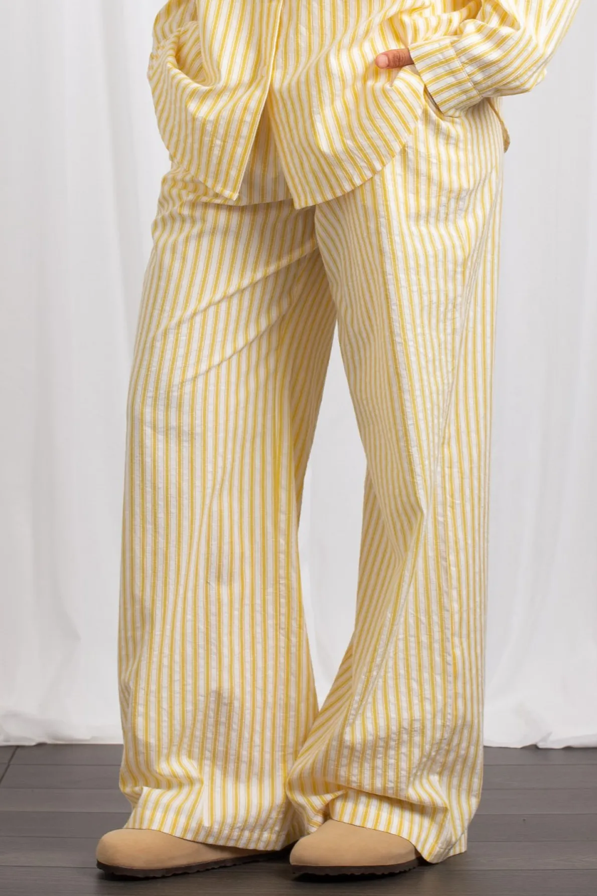 Daisy Street Stripe Trousers With Elasticated Waistband-Women Trousers