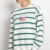 Daisy Street Striped LA Sweater-Women Hoodies & Sweatshirts