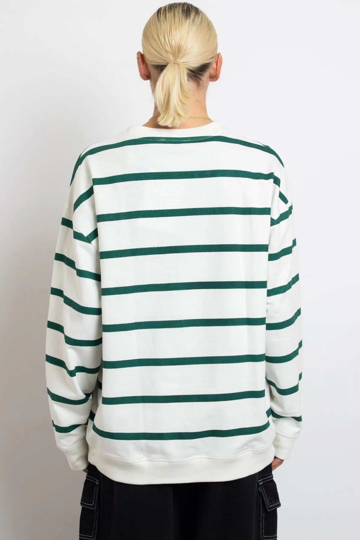 Daisy Street Striped LA Sweater-Women Hoodies & Sweatshirts
