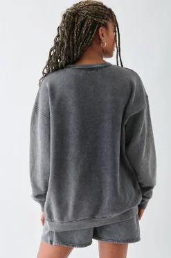 Daisy Street Sweater With Puff Print Detail-Women Hoodies & Sweatshirts