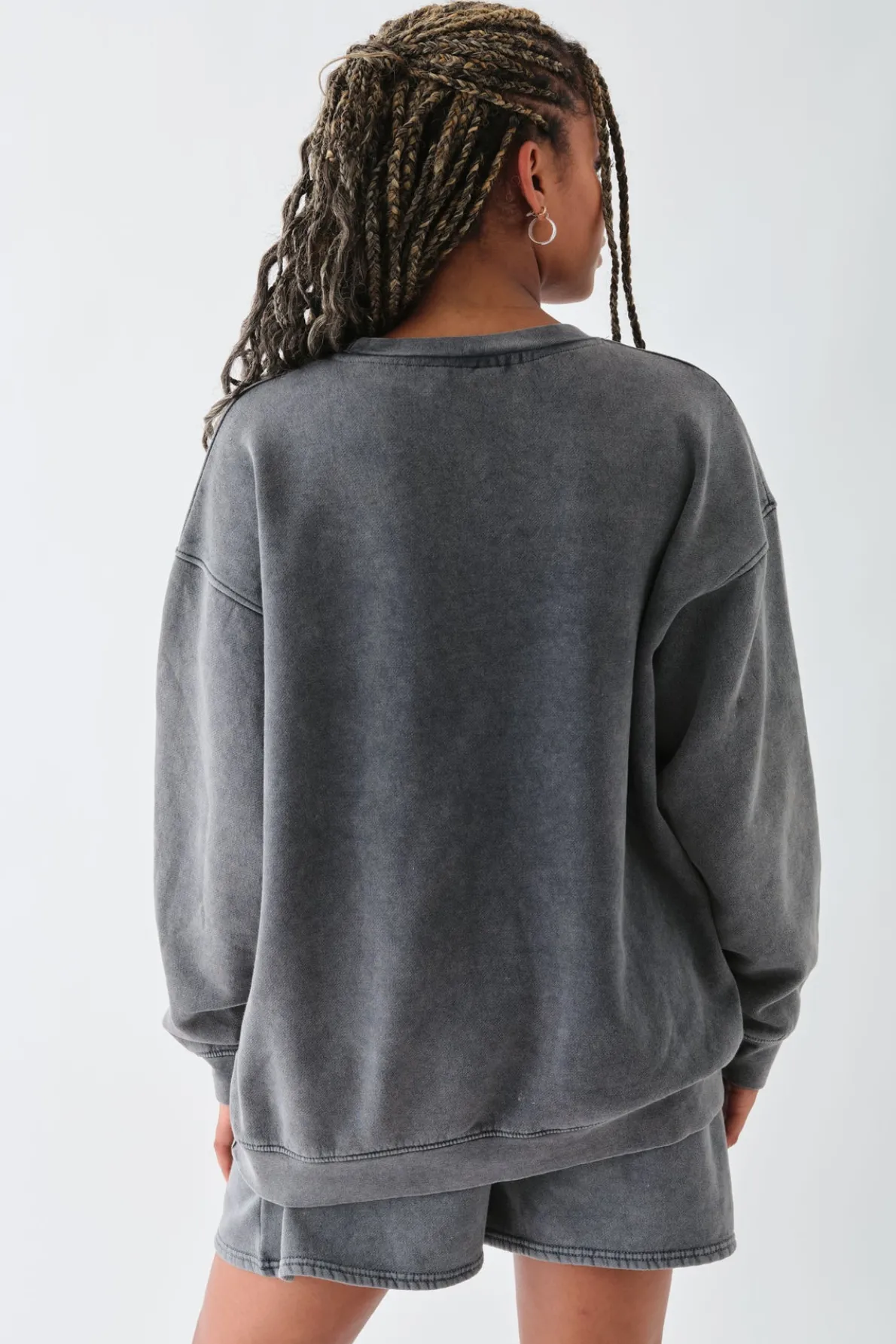 Daisy Street Sweater With Puff Print Detail-Women Hoodies & Sweatshirts