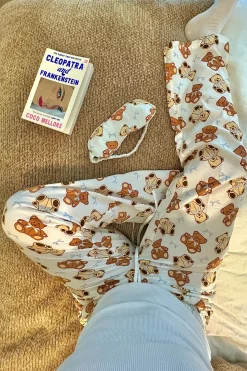 Daisy Street Teddy Pyjama Set-Women Trousers | T-Shirts