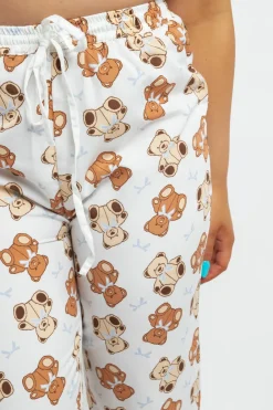 Daisy Street Teddy Pyjama Set-Women Trousers | T-Shirts
