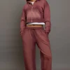 Daisy Street Terry Wide Leg Joggers-Women Trousers